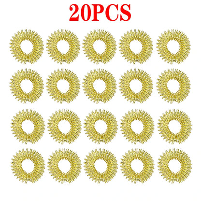 100/20/10pcs New Finger Massage Ring Acupuncture Acupressure Body Care Relax Hand Blood Circulation Pain Relief Body Massager