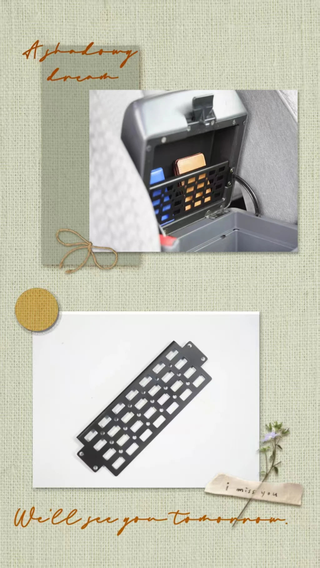 For 87-04 Nissan Safari Y60, storage grille compartment at the bottom of the armrest lid. For Nissan Patrol Y60 accessories.