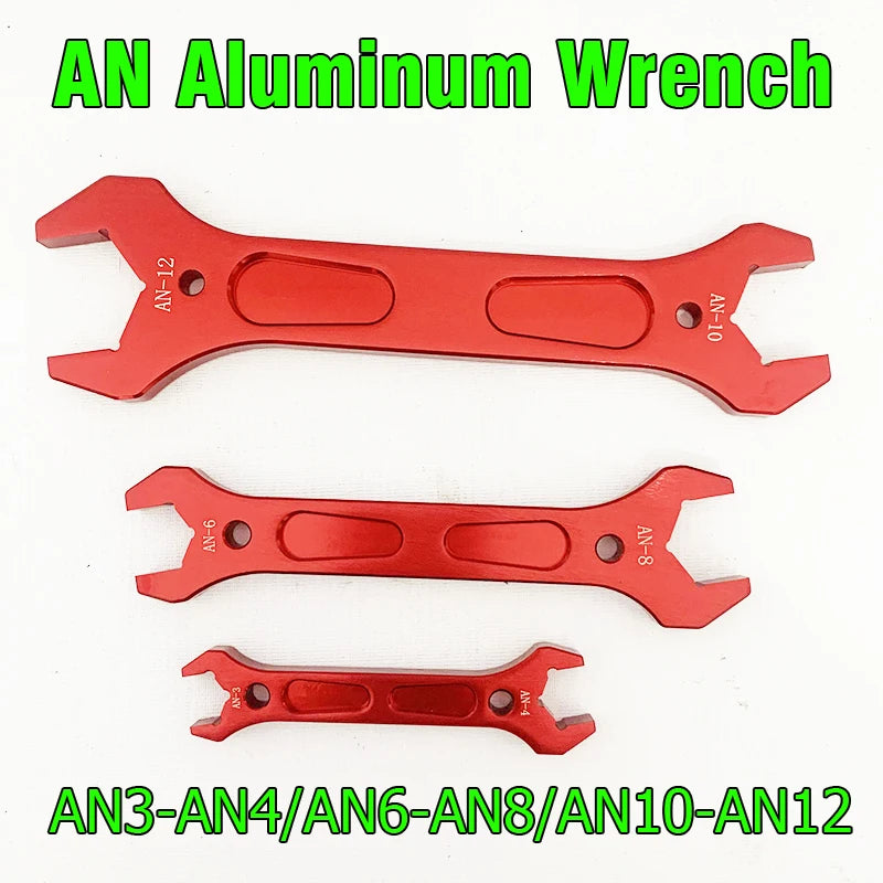 High Strength Aluminum Wrench Hose Fitting Tool Socket Wrench Spanner Tool Kit Double Ended Fitting AN3 AN4 AN6 AN8 AN10 AN12 ﻿