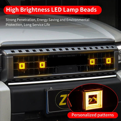 For Toyota Land Cruiser 250 2024 2025 1958 J250 Radiator grille Decorative Light Strip Off-Road Fog Lamp Decoration Accessories