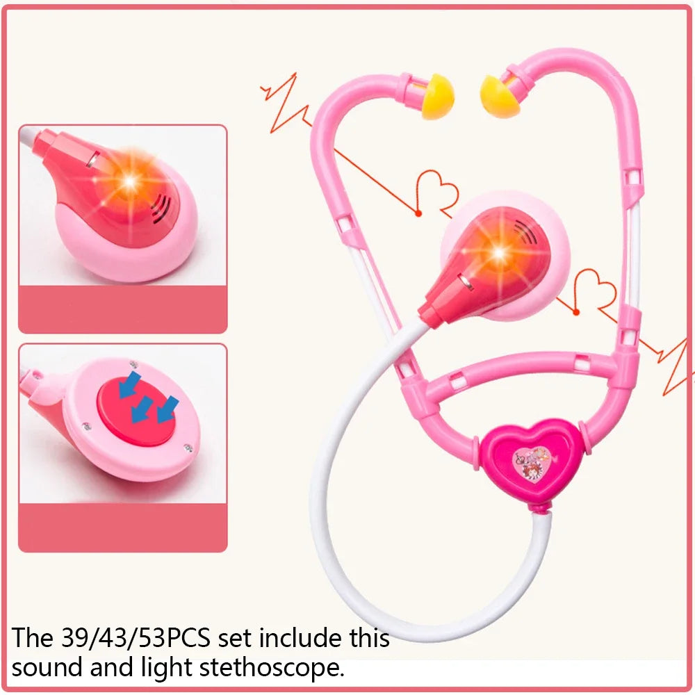 Doctor Toy for Kid Doctor Pretend Play Set Children Medical Dentist Tool Stethoscope Educational Toy Montessori Hobbies Kid Gift
