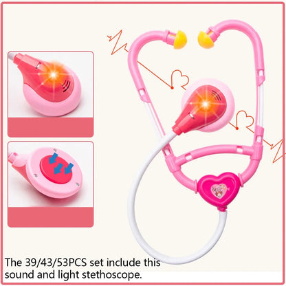 Doctor Toy for Kid Doctor Pretend Play Set Children Medical Dentist Tool Stethoscope Educational Toy Montessori Hobbies Kid Gift