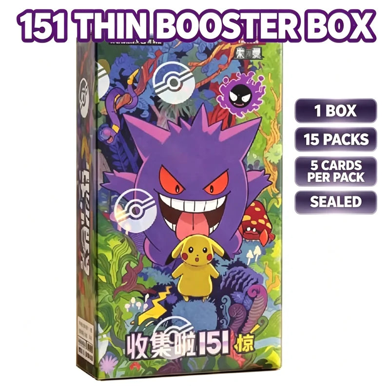 Pokemon PTCG 151 Surprise Booster Box Simplified Chinese Scarlet Violet Zhu Zi Gengar Pikachu Kanto Collection Sealed Hobby Trad