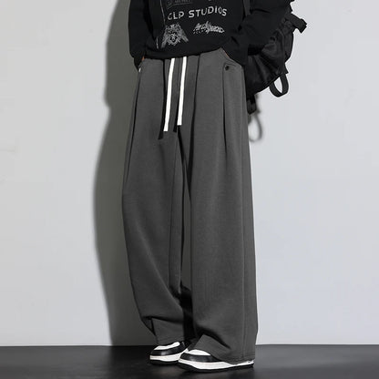 2025 Autumn Men Sweatpants Baggy Joggers Cotton Korean Sports Pants  Neutral Loose Outdoor Jogger Fitness Trouser