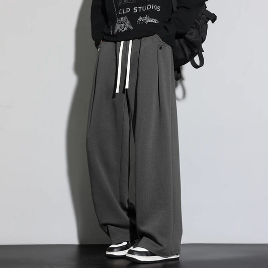 2025 Autumn Men Sweatpants Baggy Joggers Cotton Korean Sports Pants  Neutral Loose Outdoor Jogger Fitness Trouser