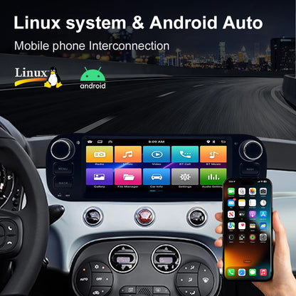 For Fiat Panda 2013-2020  Auto Multimedia Player  6.86" Touch Screen Steering Wheel Control Car GPS Navigation  Bluetooth Call