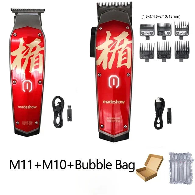 Madeshow M10 Professional Hair Clippers Hair Trimmer for Men Adjustable Cordless Hair cutting Machine For Barbers Beard Trimmer