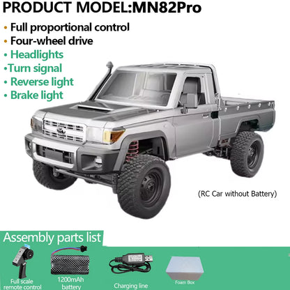MN82S MN82 MN82PRO RC Car 1/12 4WD 2.4G Remote Control Car Climbing Off-road RC Crawler LED Light Truck RC Toys As Kids Gift
