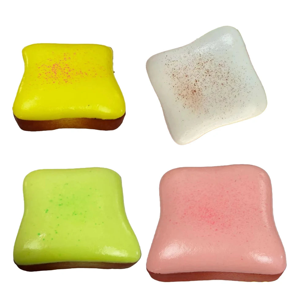 Dumpling Squishy Bread Squeeze Fidget Toy Soft Simulated Toast Stress Relief Decompression Slow Rebound Sensory Toy for Adults