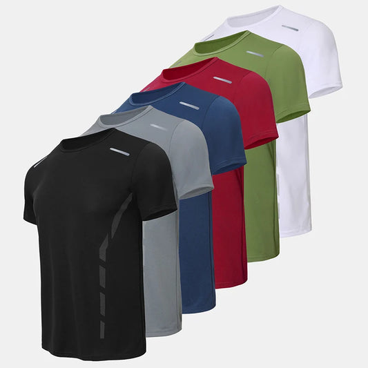 4/1 pieces men's summer casual versatile multi-color short sleeved comfortable plus size round neck sports shaping T-shirt top