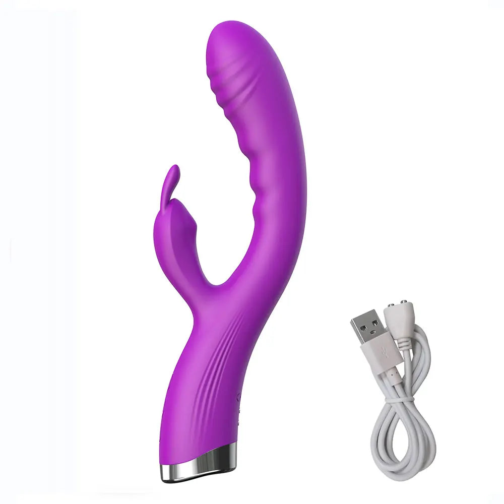 Rabbit Vibrator for Women USB Rechargeable G Spot Dildo Vibrator Clitoris Stimulator Dual Stimulation Female Masturbator SexToy