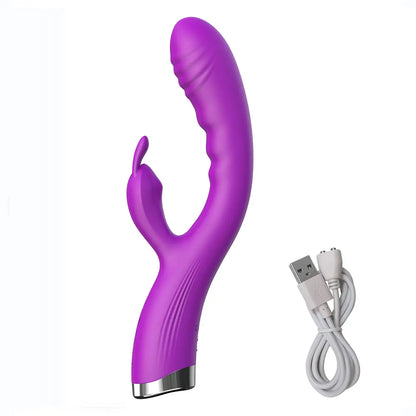 Rabbit Vibrator for Women USB Rechargeable G Spot Dildo Vibrator Clitoris Stimulator Dual Stimulation Female Masturbator SexToy
