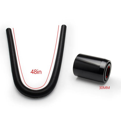 Universal 24" 36" 48" Car Engine Cooling Stainless Steel Radiator Hose Kit and Stainless Steel With Chrome-Plated Cap Clamp