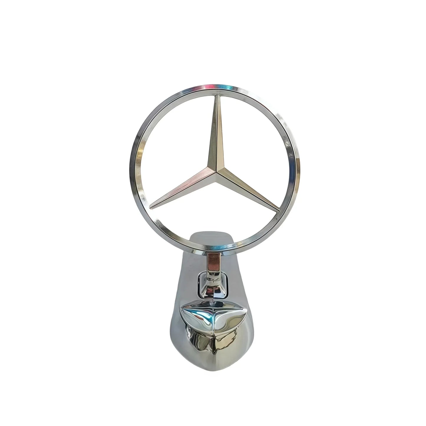 Emblem Badge for Car Hood Front Chrome Logo Luxurious Plated for Mercedes Benz Hood with Wing for C200 R300 E260 S450 S350