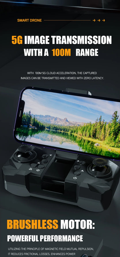 M5 Drone Professional 8K GPS Three Camera 360° Obstacle Avoidance Photography Optical Flow Positioning Brushless Quadcopte Gifts