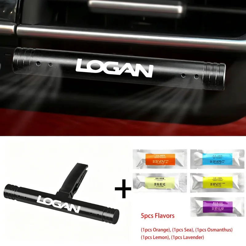 1PC Car Air Vent Perfume Clip Aromatherapy Diffuser Auto Freshener For Dacia Logan Logo Styling Interior Decor Accessories