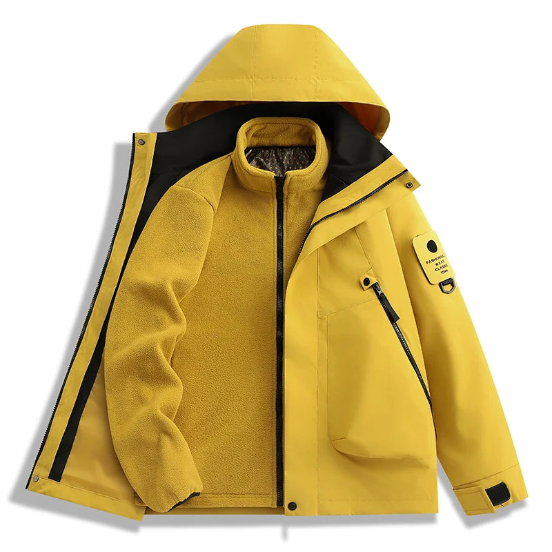 Paul 2026 Men's Thickened down Cotton Jacket Hooded Warm Workwear Ultra-Thick Outerwear Fashionable Urban Style Polyester Fiber