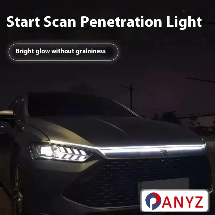 FOR	Kia	Sorento	2003-2024	New upgrade LED Daytime Running Light Scan Starting Car Hood DRL Guide Decorative Ambient Lamp 12V