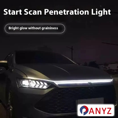 FOR	Kia	Sorento	2003-2024	New upgrade LED Daytime Running Light Scan Starting Car Hood DRL Guide Decorative Ambient Lamp 12V