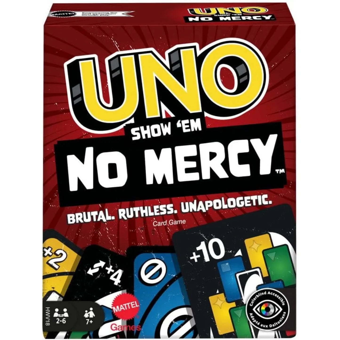 UNO Elite HotWheels F1 Racing/No Mercy Collector's Edition Card Game-Premium Playing Cards Board Game Toy Holiday Gift