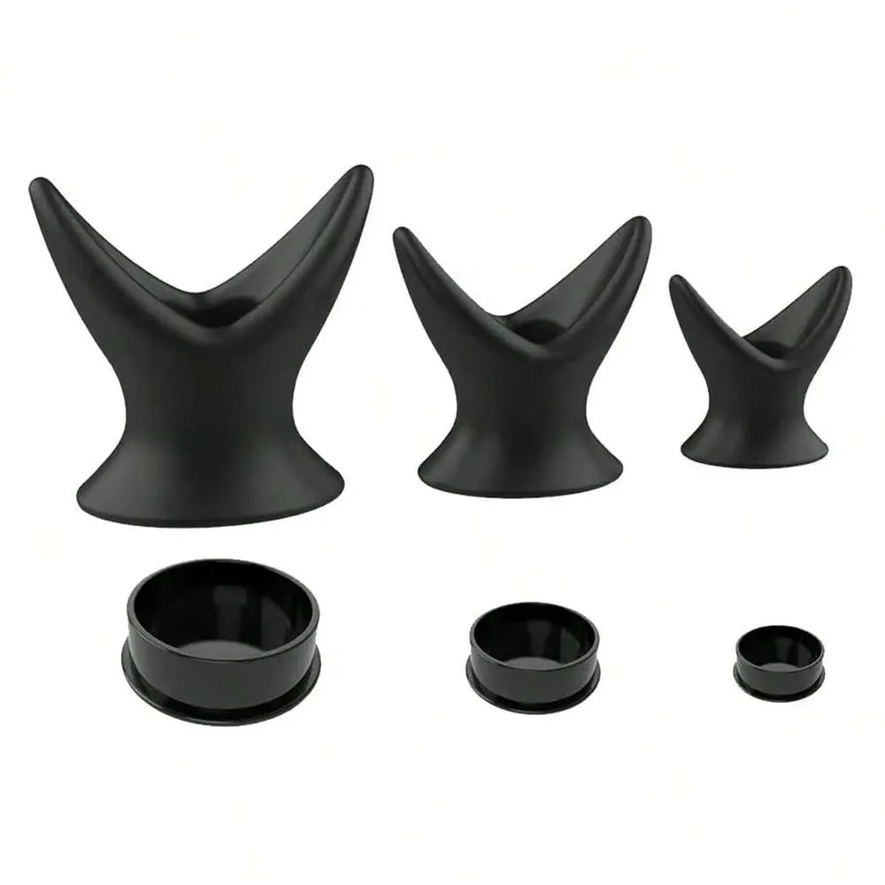 Soft Silicone Hollow Anal Plug, Stretchy Open Tunnel Butt Plug Dilator for Anal Training Stretching Enema Play, Comfortable Base