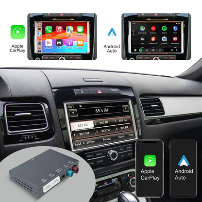 Wireless CarPlay Retrofit Box For Volkswagen Touareg RNS850 2011-2017 8 Inch Android Auto For Apple CarPlay Vw Navigation Mirror