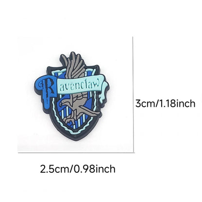 6-100pcs Hot Sales Cartoon Wizard School Series PVC Shoe Accessories DIY Detachable Waterproof PVC Shoe Decorations Giftsts