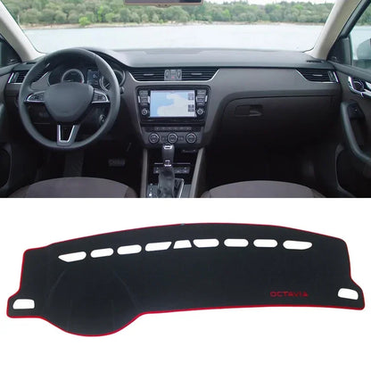 For Skoda Octavia A7 MK3 5E 2015~2020 Car Console Dashboard Cover Sun Shade Sun-proof Anti-UV Protector Mat Interior Accessories