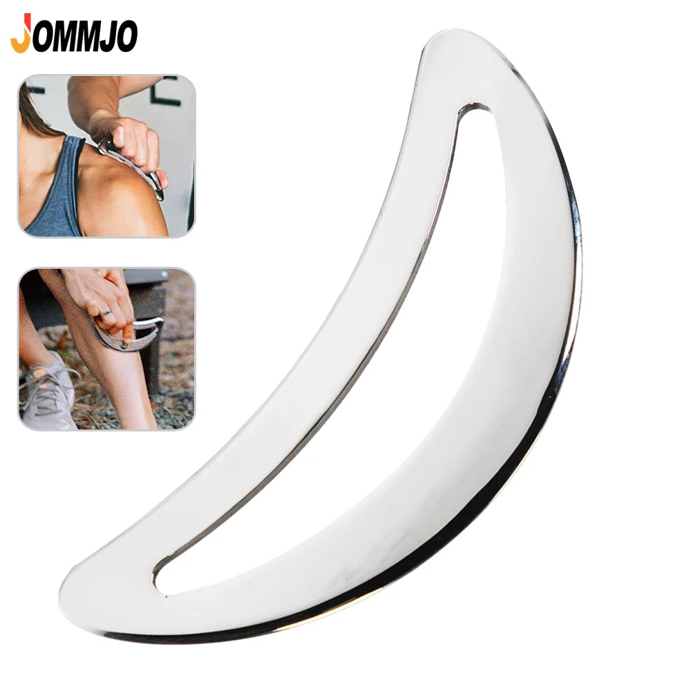 Stainless Steel Gua Sha Tool Muscle Scraper For Relieve Foot, Calf, Neck Pain, Relieves Plantar Fasciitis & Achilles Tendinitis