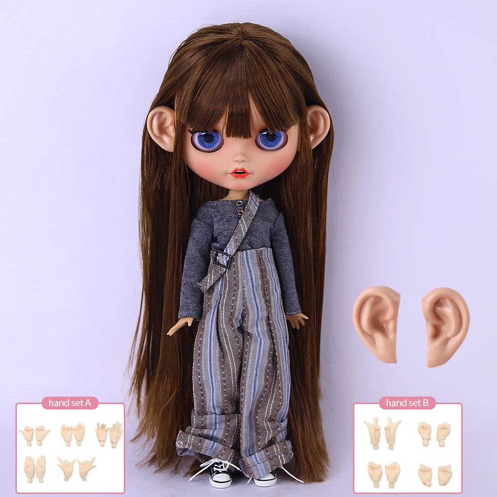 ICY DBS Blyth 1/6 BJD30cm Brown Hair Open End Doll, please refer to the doll options selection, suitable for gift giving