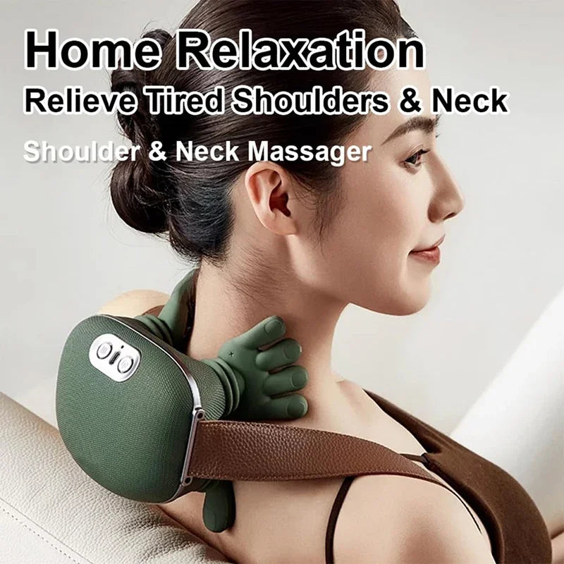 Neck Massager Electric Deep Tissue 4D Kneading Simulated Human Hand Massager for Neck Shoulder Pain Relief Muscle Relax