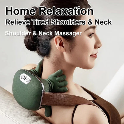 Neck Massager Electric Deep Tissue 4D Kneading Simulated Human Hand Massager for Neck Shoulder Pain Relief Muscle Relax