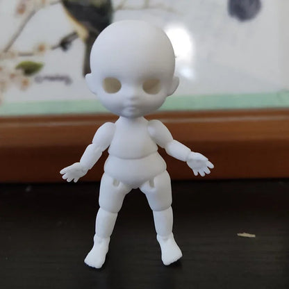 Mini Pocket Lail Doll 3.5cm Height Multi Joint Movable 3D Eye Resin Doll Girls Play House Diy Toy Gifts, No Make Up