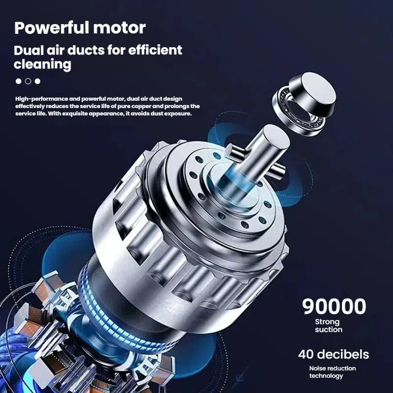 Car vacuum cleaner cleaning high-power mini-charging multifunctional blowing and sucking lighting hand-held convenient small car