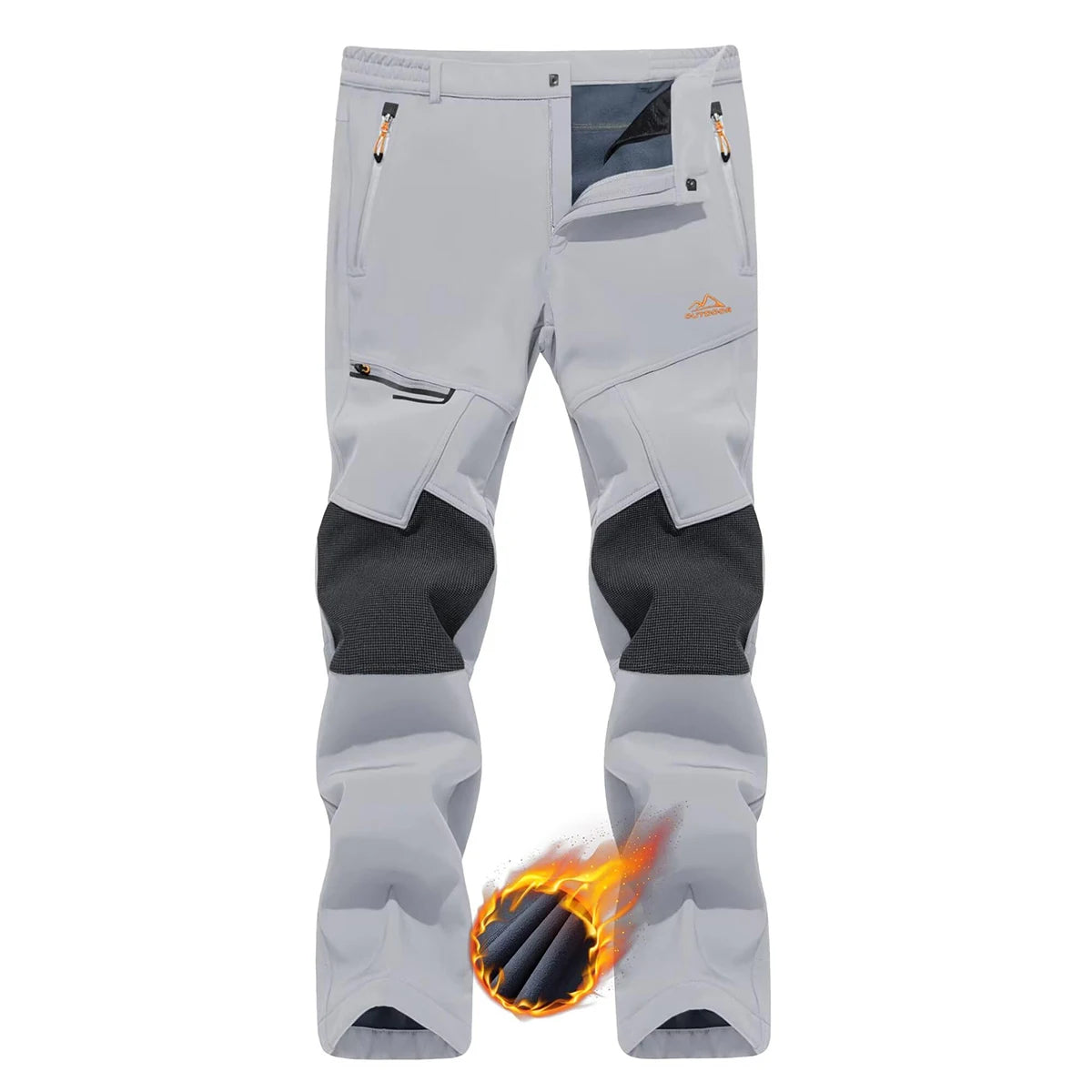 TACVASEN Winter Men's Hiking Pants Warm Thermal Fleece Lined Windproof Outdoors Working Fishing Camping Mountain Ski Pants