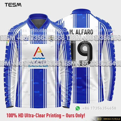 TESM Summer Men Long Sleeve 3D Printed Polo Shirt V-Neck Sports T-Shirt  Team Sports Training Shirts
