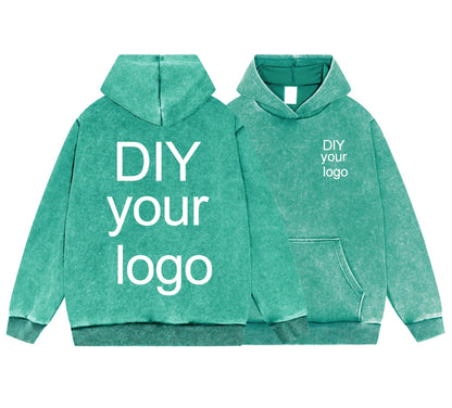 Washed Retro Hoodies 5 Colors 100%Cotton Hoody Customized Personalized Pattern Customization Pullover Team Logo Company Logo