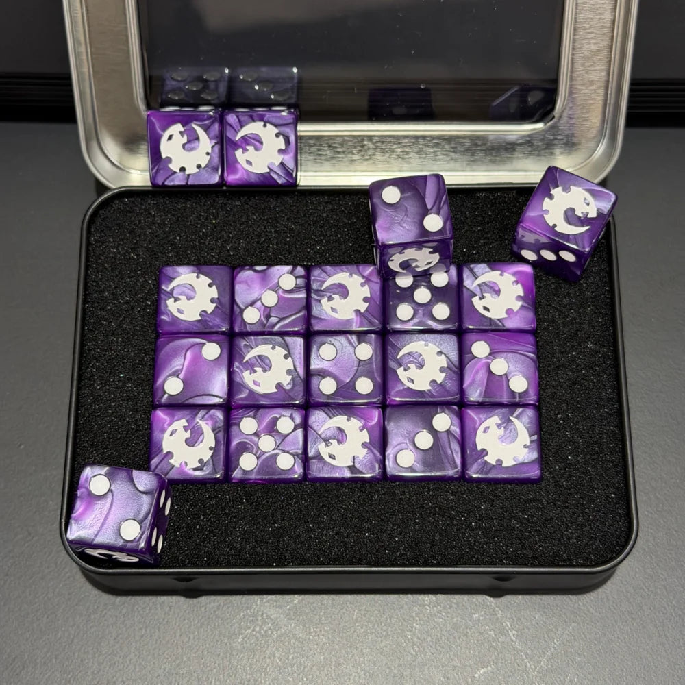 15PCS 16mm/0.63inch D6 Wargaming Dice Set for Tabletop Miniatures Game, Damage Tracking,Army Faction Themed Dice Tokens