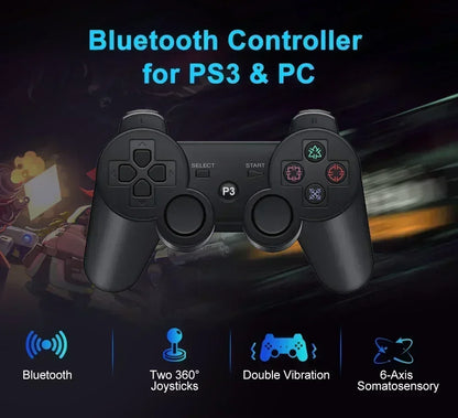 Bluetooth PS3 wireless gamepad gamepad vibration neutral wireless environmental protection ABS material snowflake button Perfect