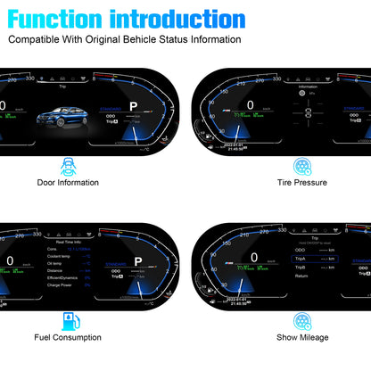 NEW 10 UI Cluster Dashboard For BMW 3 Series M3 E46 1998-2004 speedometer LCD instrument panel digital instrument