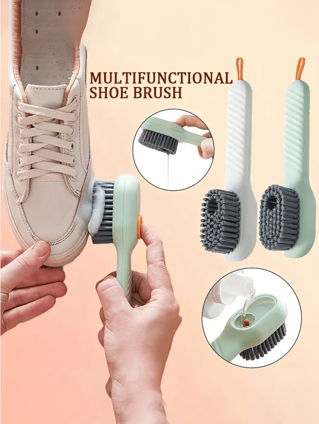 2-In-1 Multi-Function Cleaning Brush/Shoe Brush, 2-In-1 Multi-Function Cleaning Brush With Soap Dispenser, New Upgraded Drawer-S
