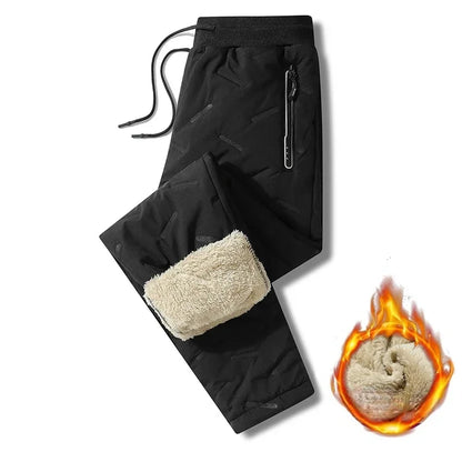Winter Fleece Pants Men Lambswool Thicken Warm Waterproof Trousers Male Casual Outdoor Thermal Man Joggers Sweatpants Big 6XL7XL