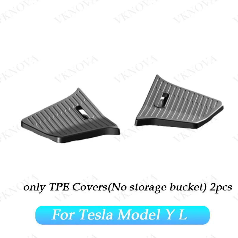 For Tesla Model YL Rear Trunk Side Storage Bucket Left Right Organizer Box Waterproof Car Cargo Storage Container AutoAccessorie