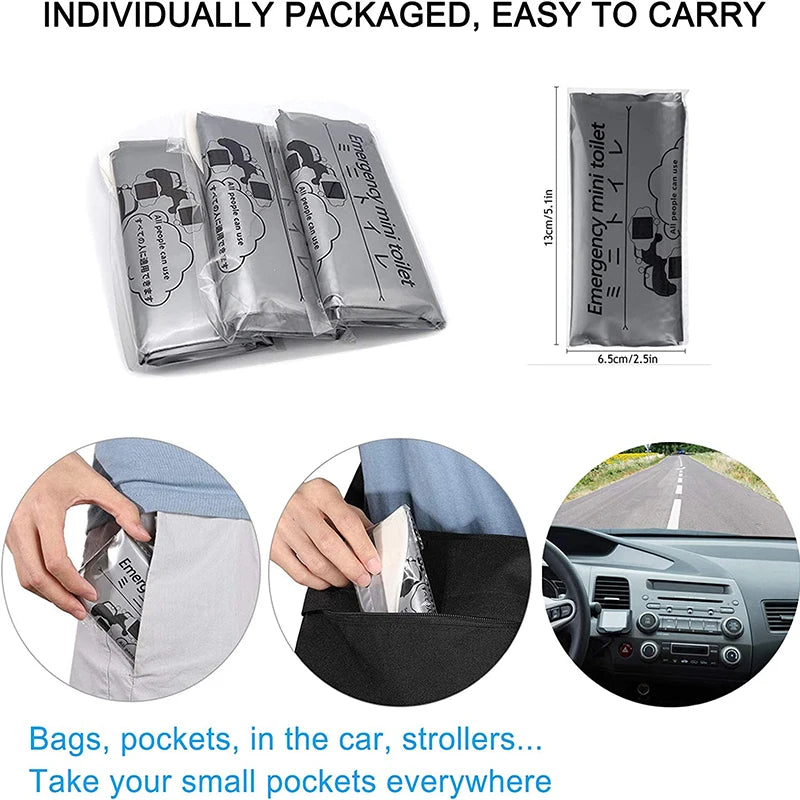 12/20 Pack Outdoor Emergency Portable Urine Bag Vomit Bag, Unisex Pee Bag Travel Mini Mobile Toilet for Women Men Baby 4/8 Pack