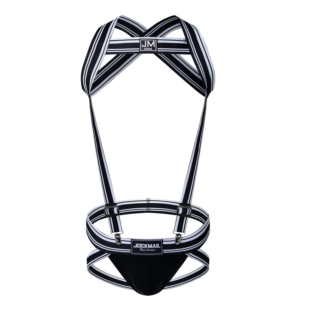 Detachable Split-type Men's Sexy Jockstrap Underwear Bodysuit Suspender Jumpsuits Man Harness Gay Underwear Mens Lingerie Sissy