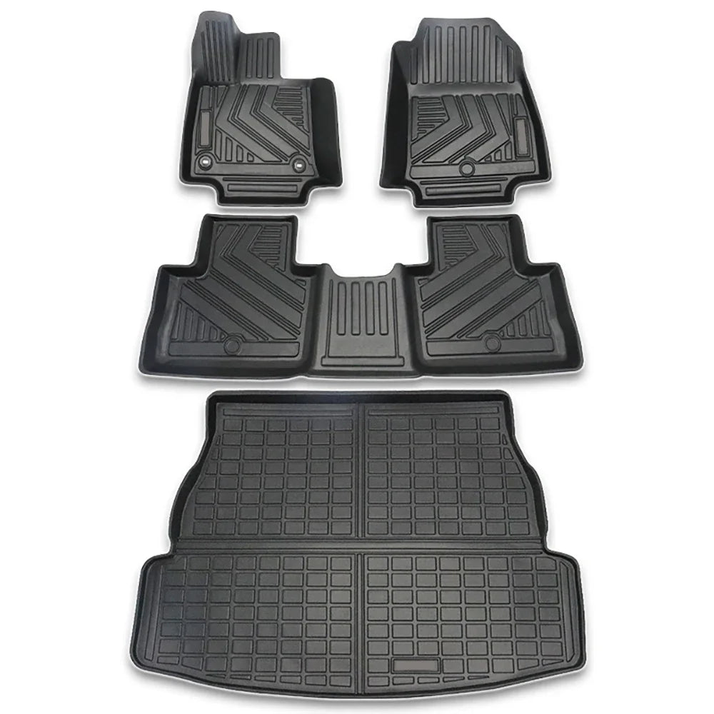Car Floor Mats & Cargo Trunk Liners Compatible for 2020 - 2025 Toyota RAV4 Hybrid LHD RHD All-Weather TPE Rubber Mat Protection