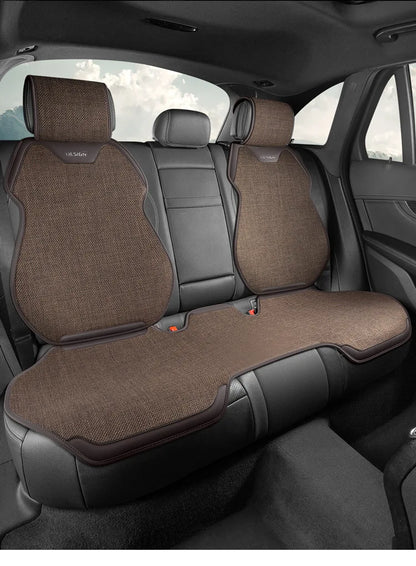 Universal Linen Car Seat Cover Four Season Auto Flax Comfortable Breathable Anti-Slip Covers Cushion SUV Car Seat Protection