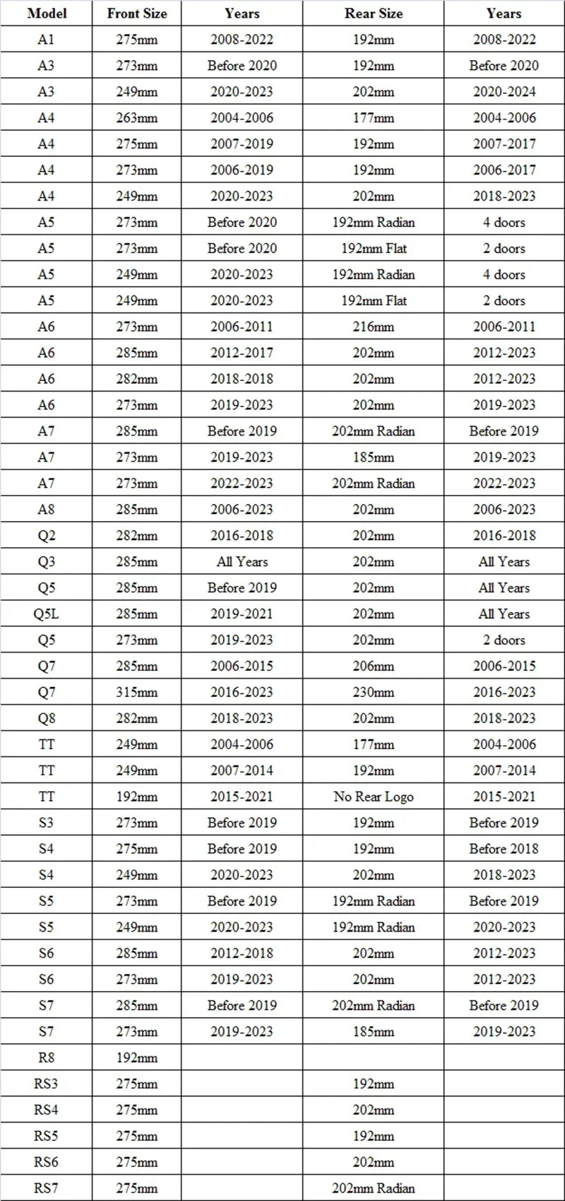 1Pcs ABS Car Front Hood Emblem Bonnet Logo Rear Trunk Badge For Audi A3 A4 A5 A6 A7 A1 A2 Q2 Q3 Q4 Q5 Q7 Q8 TT S3 S4 Car sticker