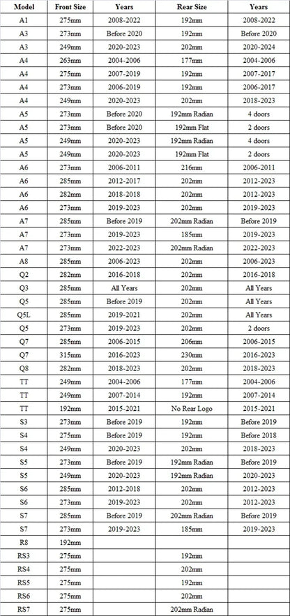 1Pcs ABS Car Front Hood Emblem Bonnet Logo Rear Trunk Badge For Audi A3 A4 A5 A6 A7 A1 A2 Q2 Q3 Q4 Q5 Q7 Q8 TT S3 S4 Car sticker