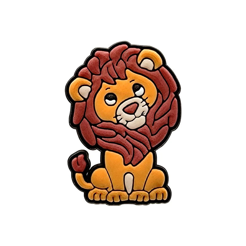 1/25PCS Hip Hop & Fitness Theme Shoe Charms Set DIY Decorative Pins Lion Dumbbell Clogs Accessories Shoe Buckles for Women Men